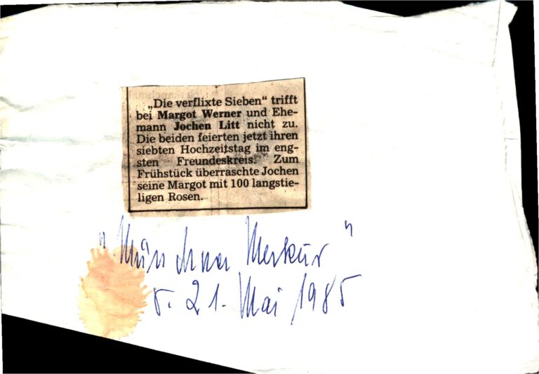 zeitung hochzeitstag